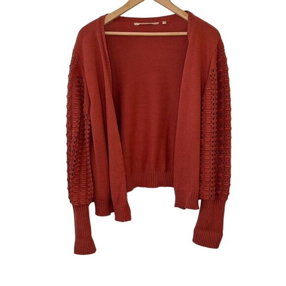 Soft Surroundings Sweaters - Soft Surroundings Women's Hollyhock Cropped Cardigan Open Front Sweater Size L